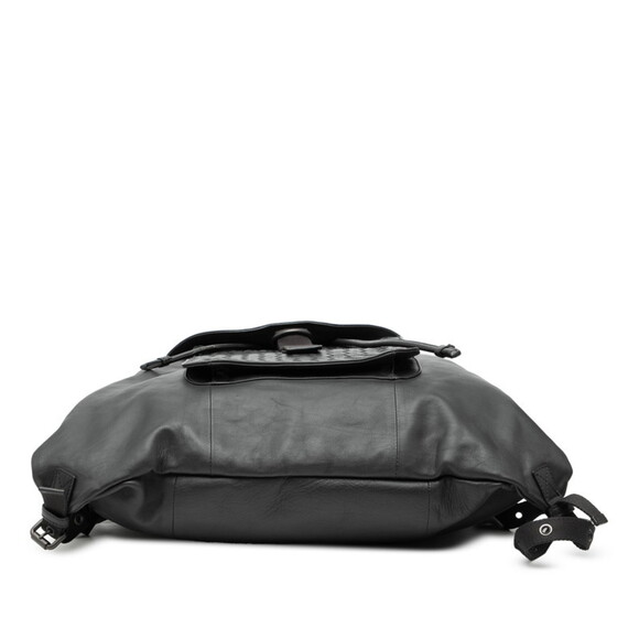 BOTTEGA VENETA Gray Leather Intrecciato Backpack main image 5